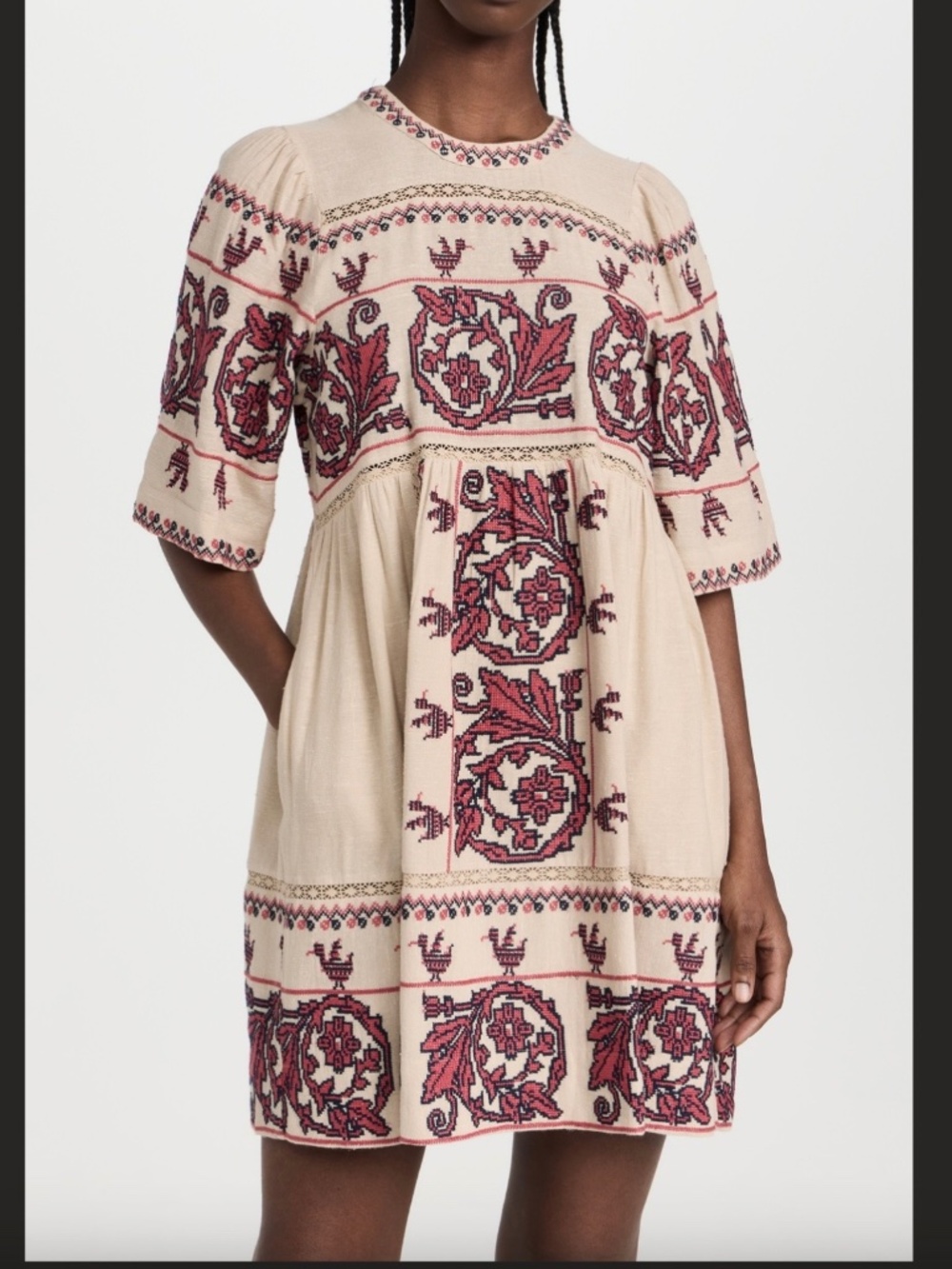 Sea Beena Emroidered Short Dress, XXS